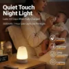Lampes LED tactiles à intensité variable, veilleuse LED avec télécommande, rechargeable par USB, lampe de table LED 3 couleurs, lampe de nuit pour enfants, cadeau