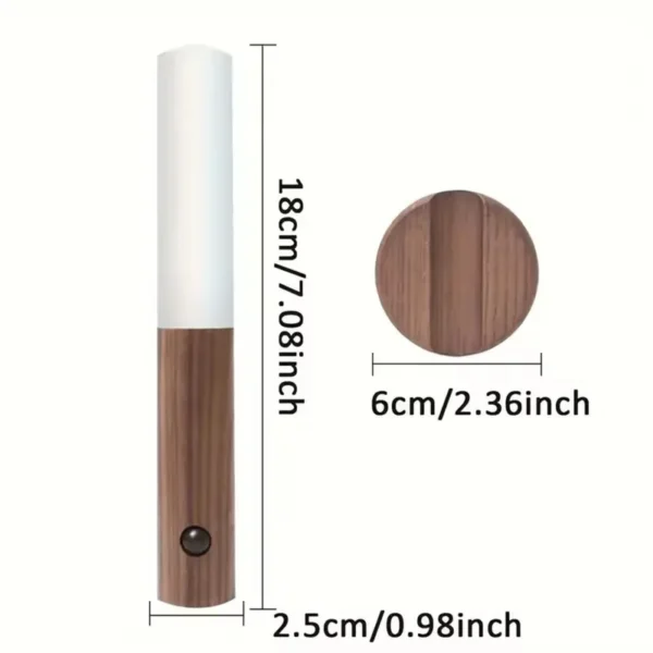 Veilleuse capteur de mouvement veilleuse applique murale Rechargeable applique murale magnétique applique murale en bois pour escaliers de chambre à coucher